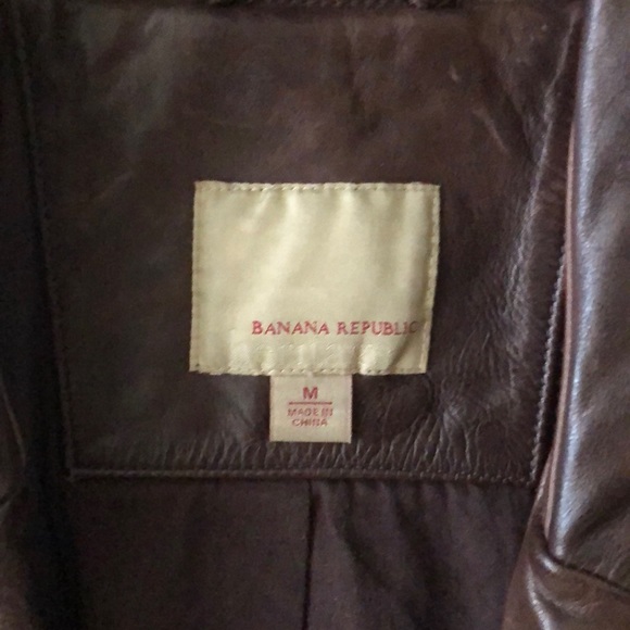 Banana Republic men’s brown leather jacket - Picture 2 of 5